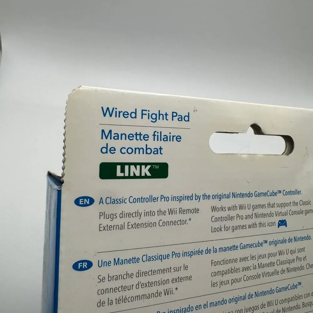 Link Wired Fight Pad Controller Nintendo Wii U NEW GameCube NIB Green Zelda